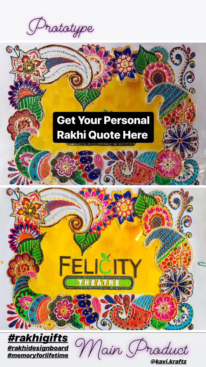 bhavna_balaji's tweet photo. Siblings Season Begins!
Special Rakhi Gifts only @kavi_kraftz
Whatsapp - 8920928991
๐ง kavi.kraftz@gmail.com
#rakshabandhan #RakhiGifts #discountoffer #interiordesign #homedecoration #budgetfriendly #costeffective #personalgifting https://t.co/ESs5tdoO7y