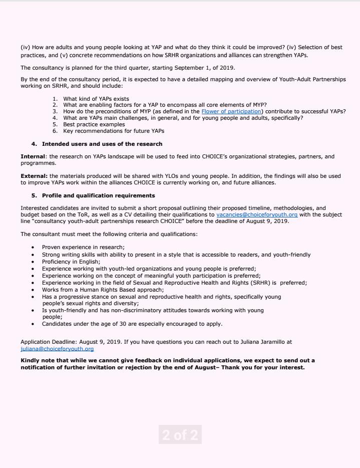 CHOICEforYouth's tweet photo. Are you interested in doing research on Youth-Adult Partnerships? CHOICE wants to identify what kind of YAPs exist in the International Development sector, and we are looking for a wonderful researcher to help us! 
Please read and share among your network! https://t.co/5LTxm3IcBs