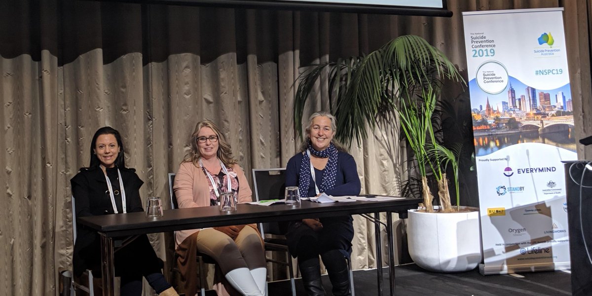 Today Claire, Sharon & Cassandra presented at the National Suicide Prevention Conference. They spoke about the work happening in Western NSW to engage local communities & people with lived experience in the development & design of services, training and awareness raising #NSPC19