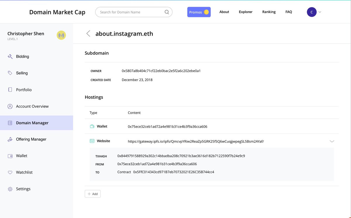 itisportal's tweet photo. 🙆🏼‍♂️Have you tried @ensdomains Manager at https://t.co/ArUTndAKiX 

👉🏼It will soon be intergrated with https://t.co/0wsyInhwry

👹We are adding BNS to @Tronfoundation @TomoChainANN @BluzelleHQ @helloiconworld @Quark_Chain 

👾Also researching @binance Chain 

#trx $trx #bnb $bnb https://t.co/QYzPqVhsKt