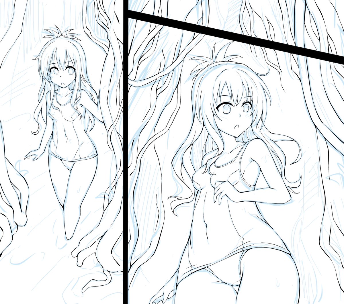 I'm back to do comic of mikan vs big snake. 
