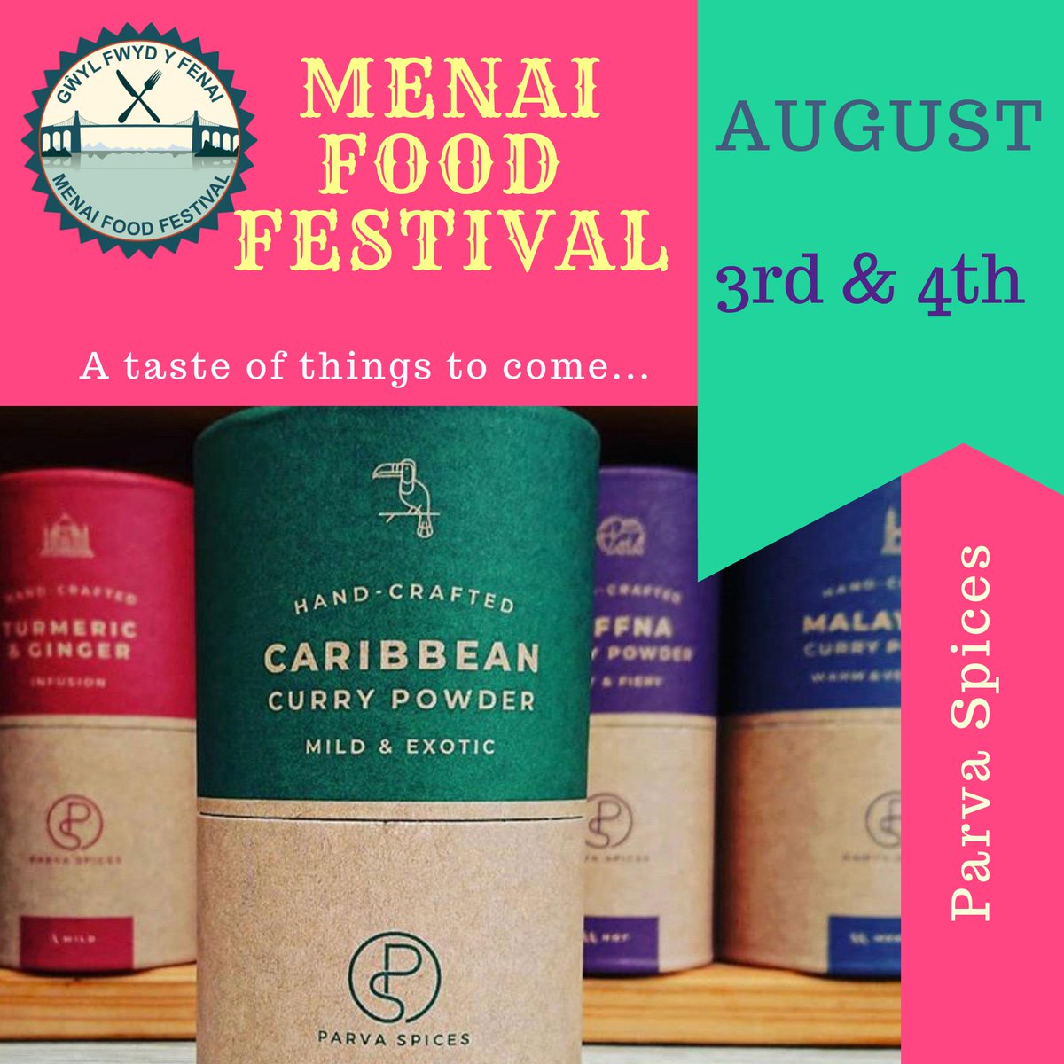 Menaifoodfestival (@menaifoodfest) on Twitter photo We’re looking forward to trying these Great Taste Award winning hot sauces, sambals , spice blends and curry powders from <a href="/ParvaSpices/">Parva Spices</a> , they will be in the food producers marquee at Menai Food Festival on 3rd & 4th August #Anglesey We’re looking forward to trying these Great Taste Award winning hot sauces, sambals , spice blends and curry powders from <a href="/ParvaSpices/">Parva Spices</a> , they will be in the food producers marquee at Menai Food Festival on 3rd & 4th August #Anglesey