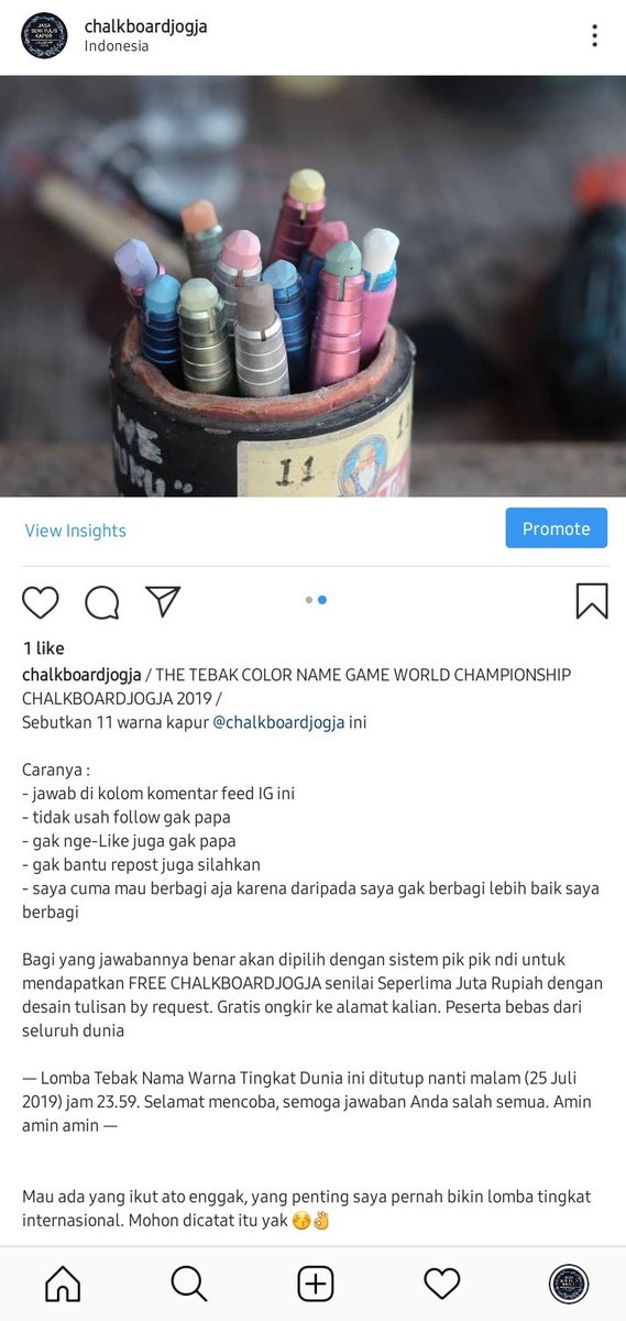 Bukan perusahaan mbyeh-mbyeh. Bikin Lomba Tingkat Dunia. Silahkan menuju IG <a href="/chalkboardjogja/">IG : Chalkboardjogja</a> saya kenal direkturnya