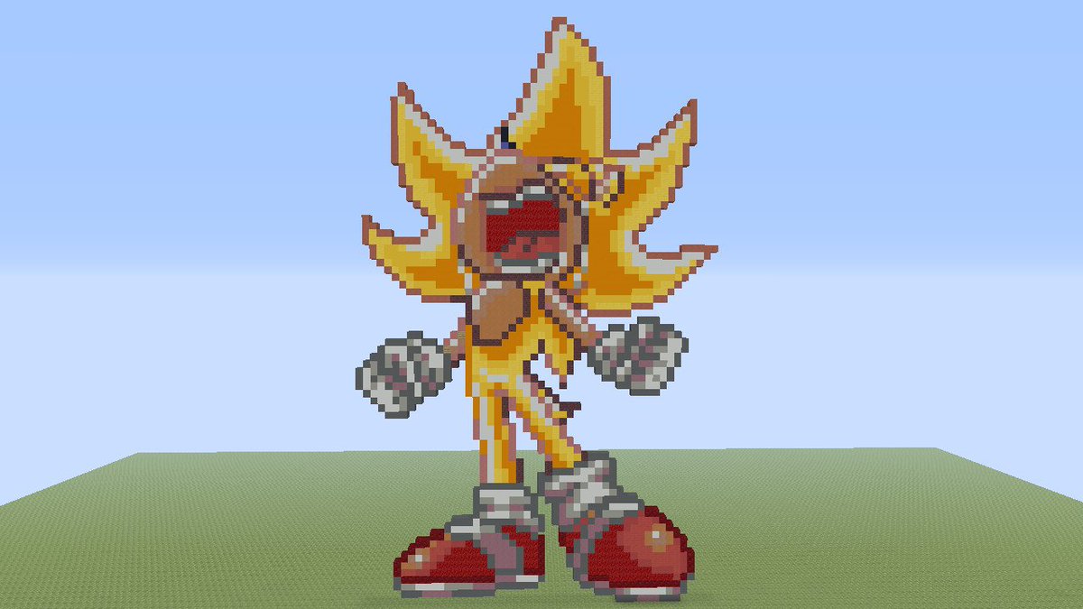 Khalil Sonic On Twitter Super Sonic Raging Pixel Art One Of Sonic X Frame T...