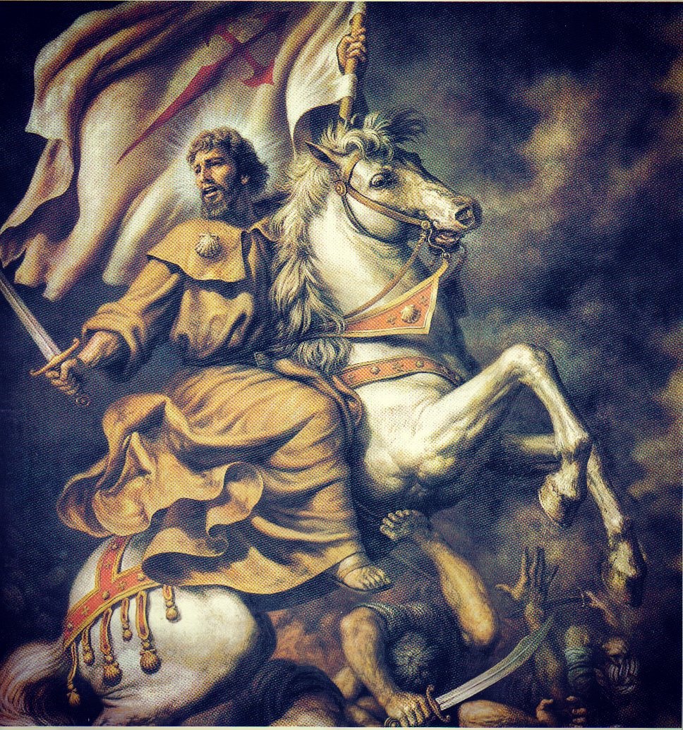 📅 Hoy es el Día de Santiago Apóstol, Patrón de #España y del Arma de Caballería. Felicidades a todos los cacereños que llevan su nombre y al @EjercitoTierra, que protege nuestro país con orgullo y entrega 🇪🇸