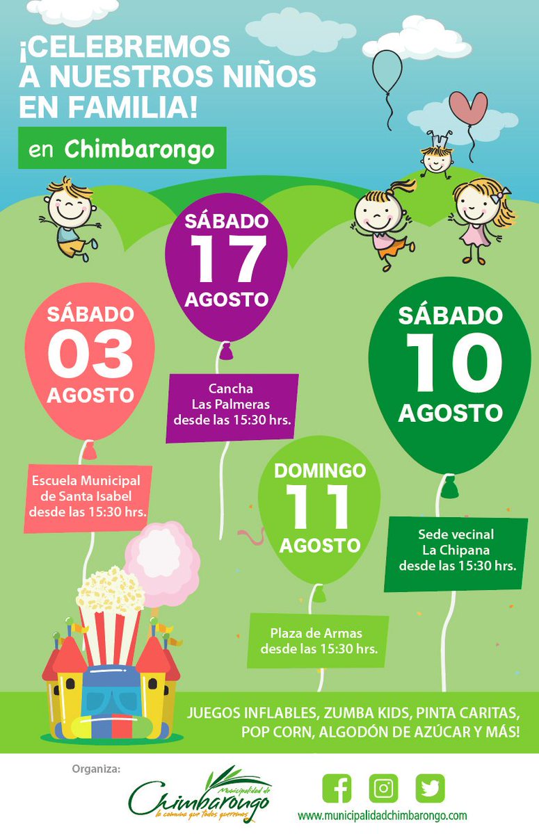 ChimbarongoMuni's tweet photo. ¡CELEBRAMOS A NUESTROS NIÑOS EN FAMILIA!

https://t.co/VQt66gg6B0 https://t.co/cLouqj5RFt