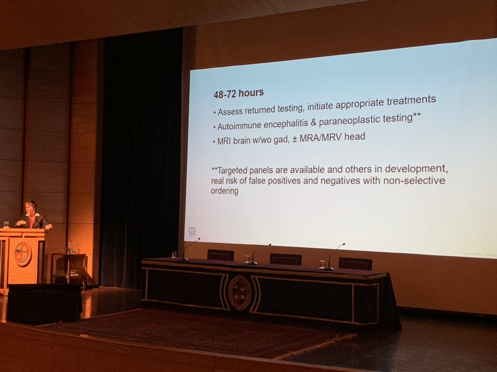 interneurona's tweet photo. Dra Hocker: ya a las 48hr de un #status epiléptico sin buena respuesta hay que pensar en #autoinmunidad, solicitar anticuerpos e iniciar tratamiento 
#SINS2019

@neurointensivos @neurocritical @Jaigodoy @wgfagain @ebasaezm @D_GutierrezV @neuropuc https://t.co/pH38NqFTKa
