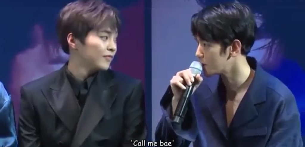 When a reporter asked EXO about their collabs but didn't mentioned Xiumin so Baekhyun quickly took mic to remind them about him and also encouraged Xiumin to talk about it