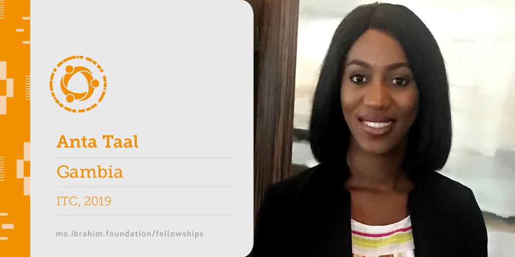 Mo_IbrahimFdn's tweet image. Anta Taal from Gambia is the 2019 Ibrahim Fellow at @ITCnews. Along with @AranchaGlezLaya and the team, she is using her experience in the area of international development, trade and investments in projects such as #TekkiFii.