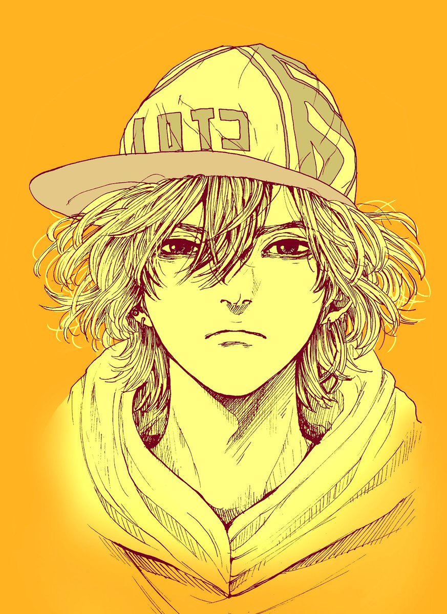 玉木ヴァネッサ千尋 A Twitter ラクガキです 飲んでいるところなのでオレンジジュース色に塗りました