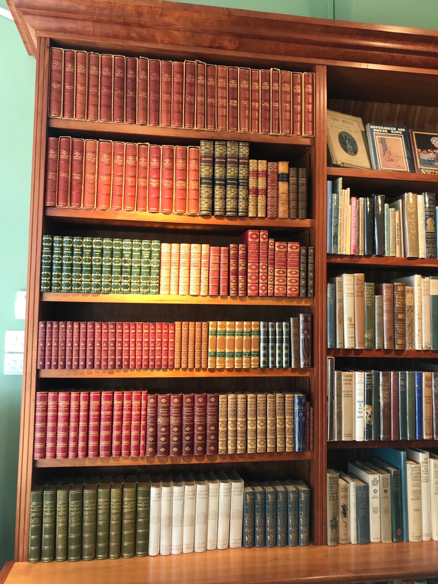 Our air-conditioning is switched on today. Perfect day for book browsing. #coolbooks #HEATWAVE2019 #finebindings #austen #dickens #kipling #trollope #bronte