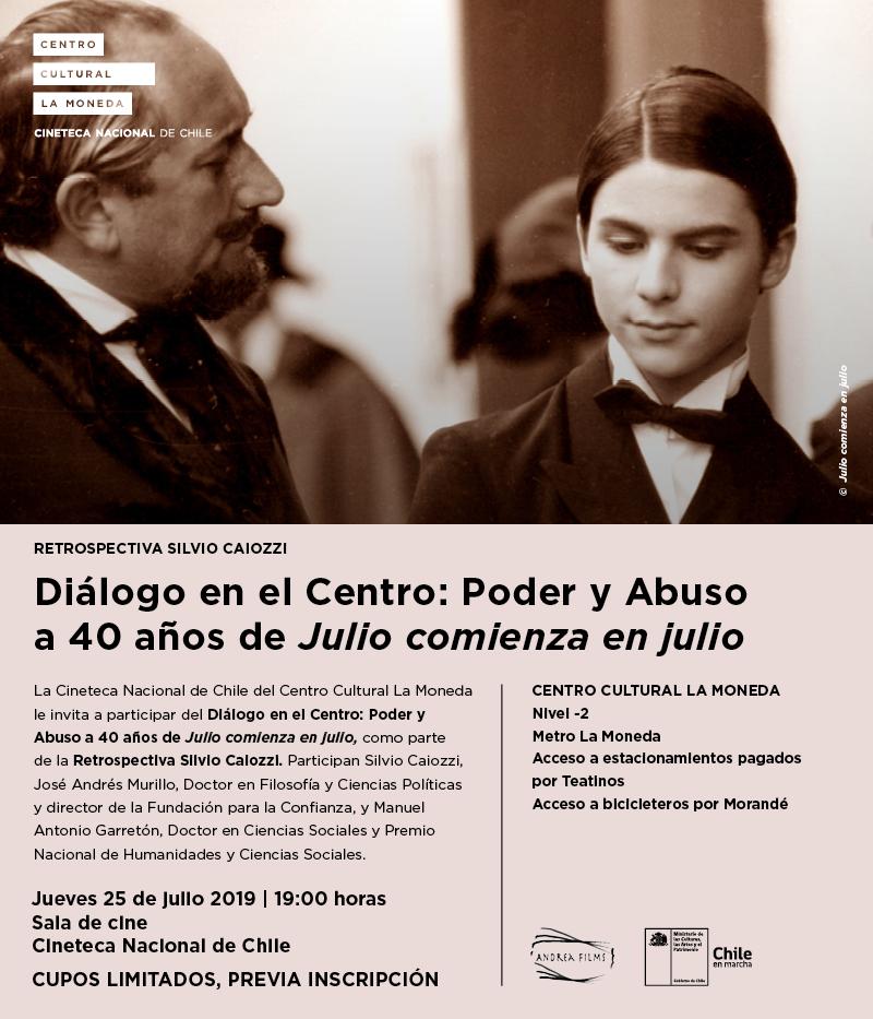 Hoy Conservatorio en <a href="/CinetecaChile/">Cineteca Nacional de Chile</a>
<a href="/CCPLM/">Centro Cultural La Moneda</a> #40AñosJulioComienzaenJulio No te lo pierdas #RetrospectivaSilvioCaiozzi