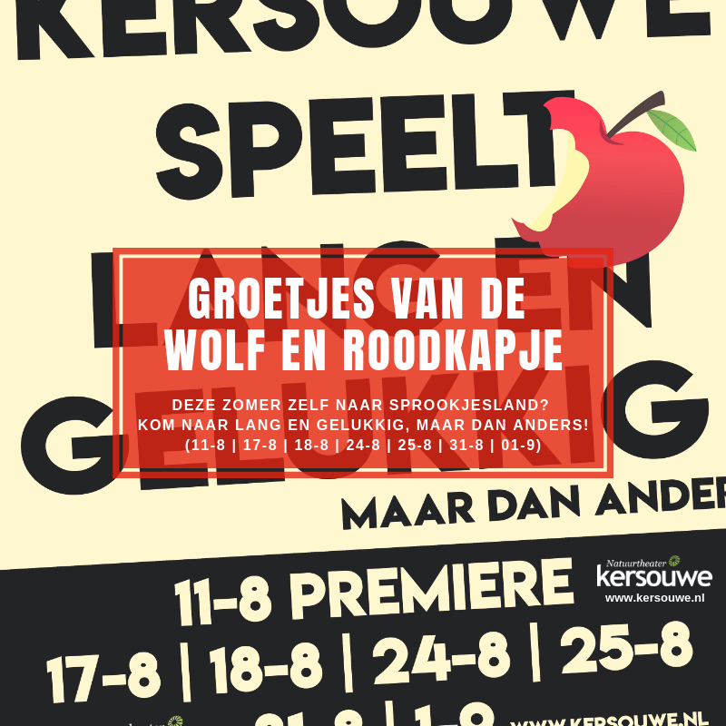 Sprookjesfiguren in de mix op een speciale pop-up camping in het mooie Kersouwe bos? Deze zomer gebeurt het. En jij kunt erbij zijn! Vanaf 11 augustus elke ZONDAGmiddag én ZATERDAGavond! #summervibes #familievoorstelling #van8tot88 kersouwe.nl/theatergroep