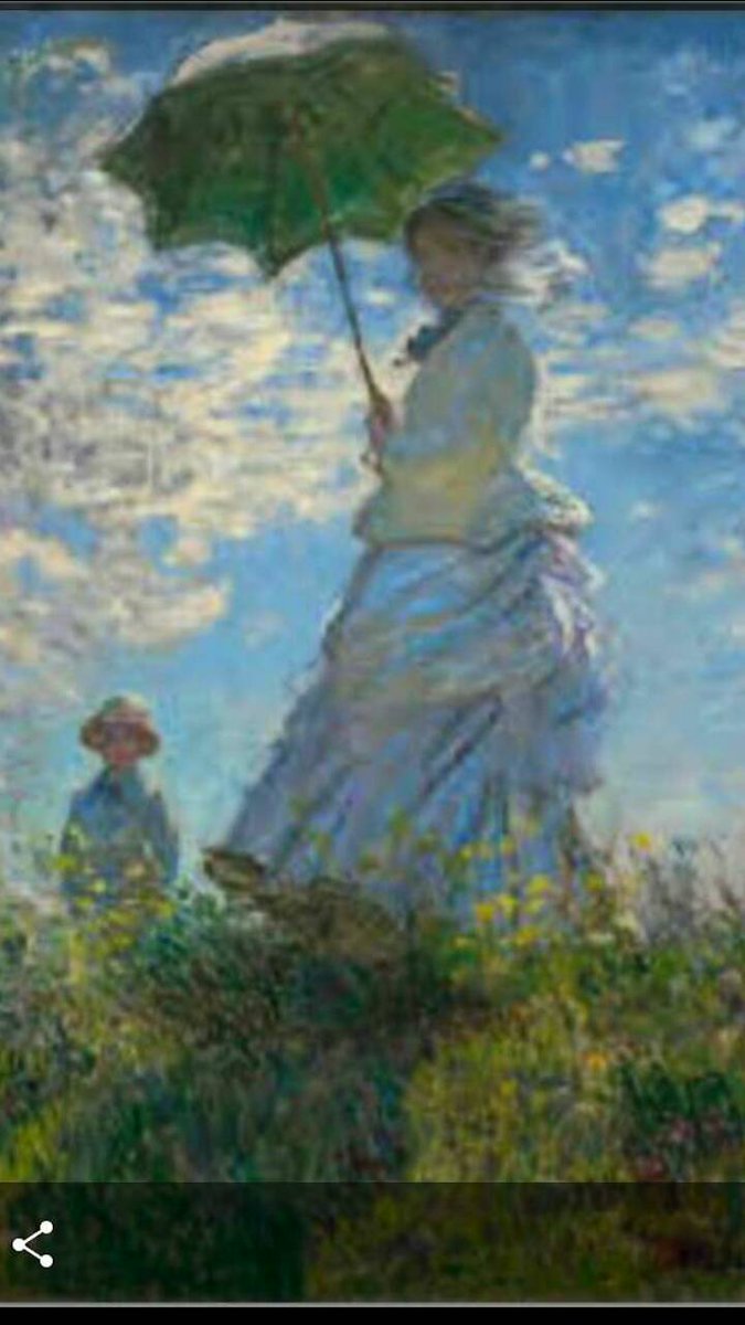 あれ？どこかで見た雲。そうだ、モネの日傘をさす人。八幡様の空にそっくりな雲。梅雨明け、蒸し暑い！日傘をさして水分補給気をつけて。そんな季節がやっときた。