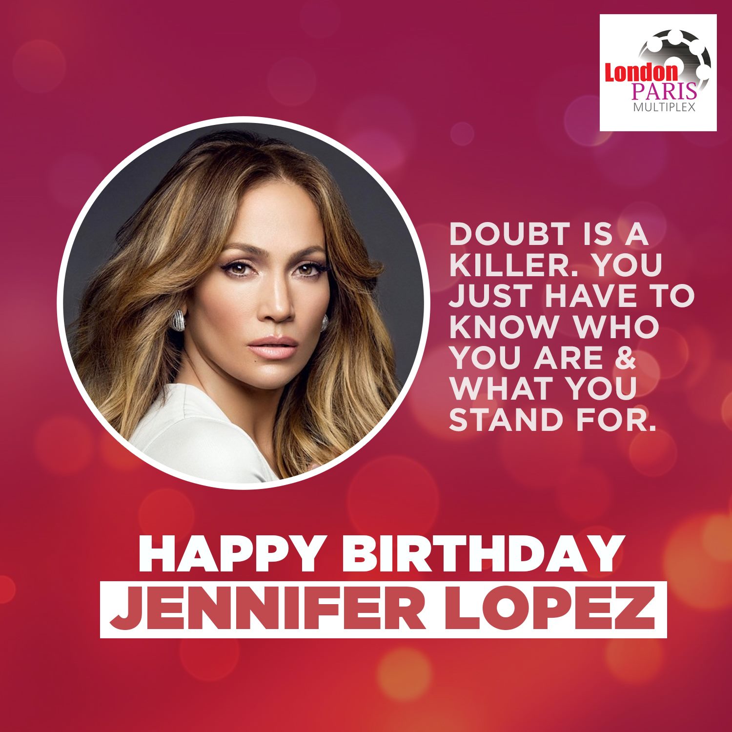Here\s wishing the versatile actor, dancer & singer \"Jennifer Lopez\" a very happy birthday from Team 