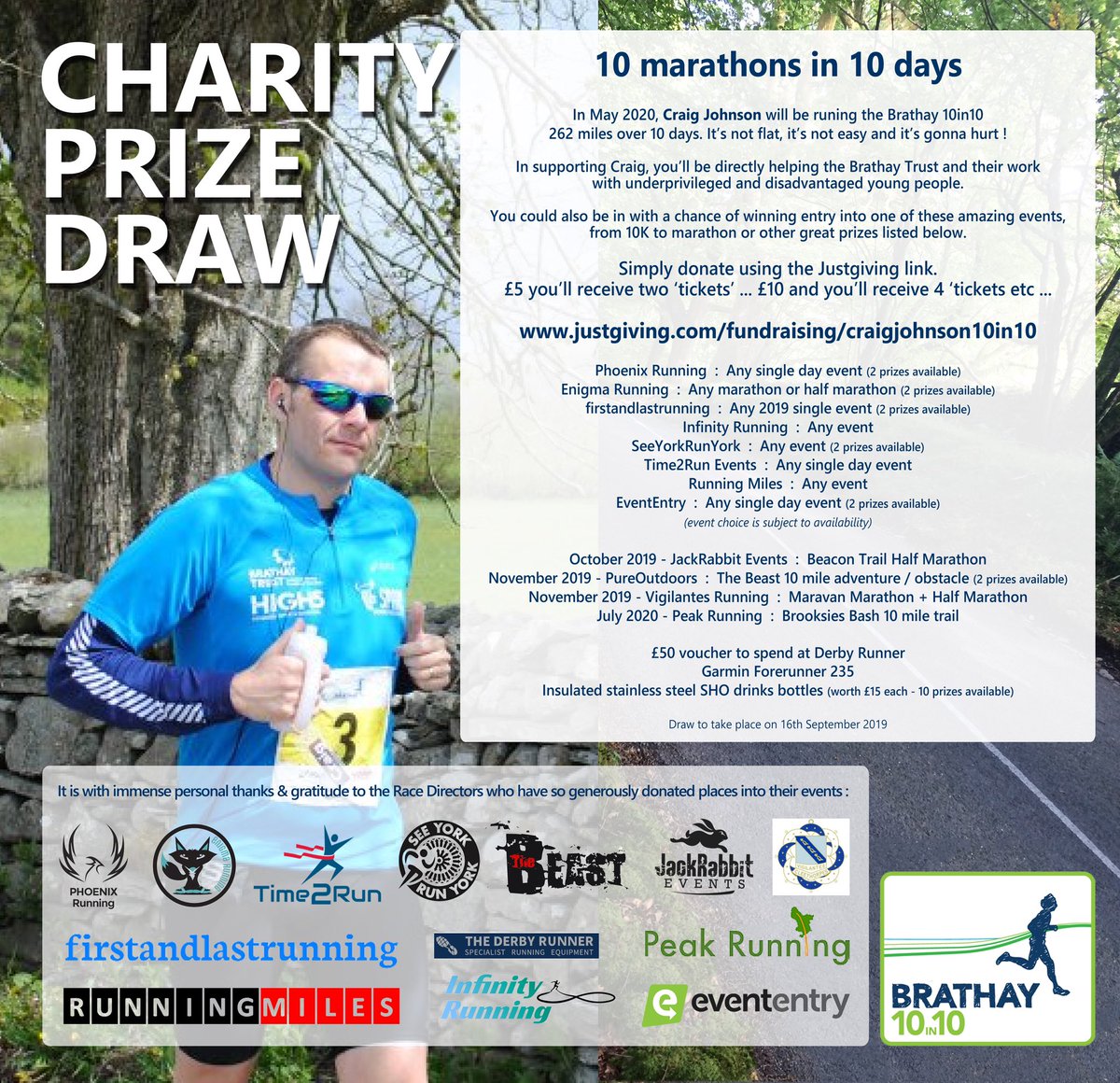 EventEntry's tweet image. Who’d like the chance of winning an entry in to a #marathon - a £50 @DERBYRUNNER voucher or a Garmin Forerunner 235 ! #coalville #Leicestershire #running #Brathay10in10 @Brathay 

justgiving.com/CraigJohnson10…