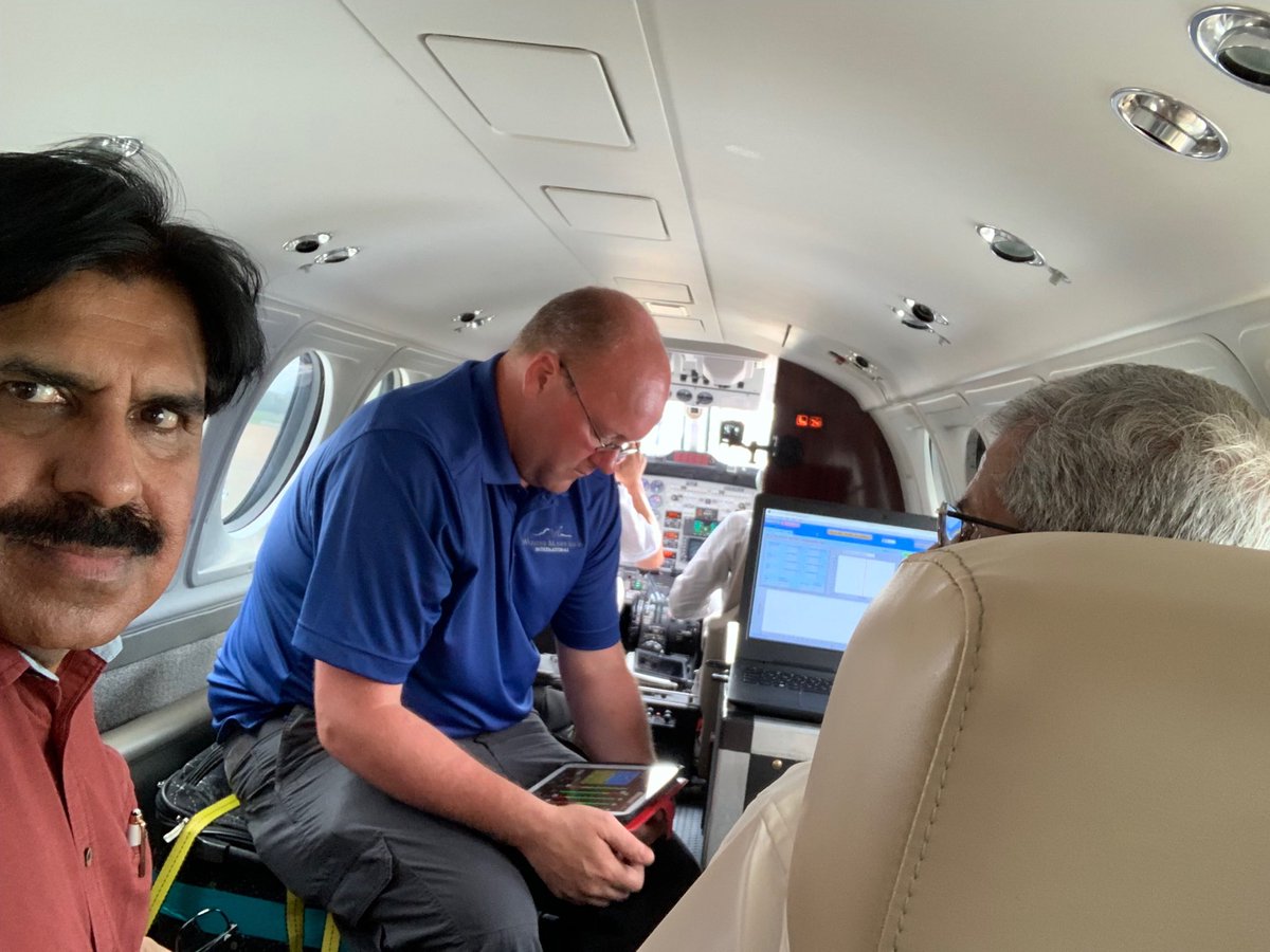 lkatheeq's tweet photo. We begin trial run of #CloudSeeding operations today from HAL Airport.
We have deployed 2 Aircrafts to chase rain bearing clouds and seed them to get rain from the reluctant clouds!
I am on the inaugural flight to Kanakpura, Chamrajnagar area.
#ChasingRain https://t.co/WoPni5DhZu