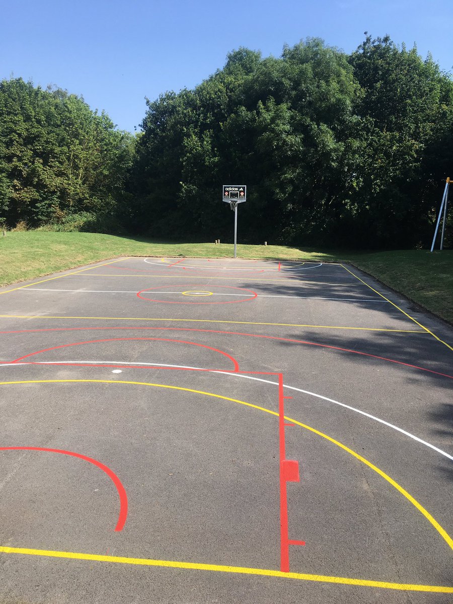 OttyPlayField's tweet photo. Before and after shots of our sports pitch all newly marked up for Football ⚽️ (White), Netball (Yellow) and Basketball 🏀 (Red). New integrated goal posts to follow shortly. Thank you @groundworkuk and @TwoRidingsCF Foundation for funding this 👍 #sports #children @ottyplayfield https://t.co/DJHiZHegAB
