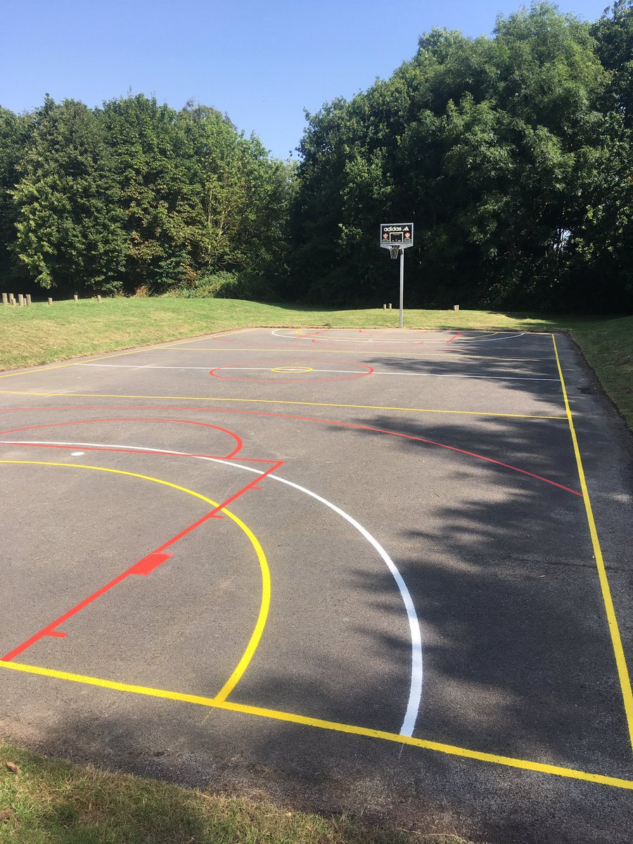 OttyPlayField's tweet photo. Before and after shots of our sports pitch all newly marked up for Football ⚽️ (White), Netball (Yellow) and Basketball 🏀 (Red). New integrated goal posts to follow shortly. Thank you @groundworkuk and @TwoRidingsCF Foundation for funding this 👍 #sports #children @ottyplayfield https://t.co/DJHiZHegAB