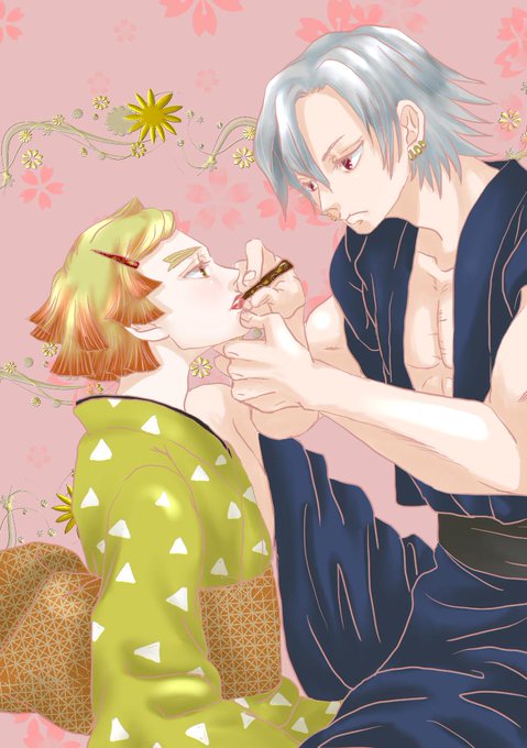 chococoさんがTwitterに投稿した宇髄天元(鬼滅の刃)のイラスト。