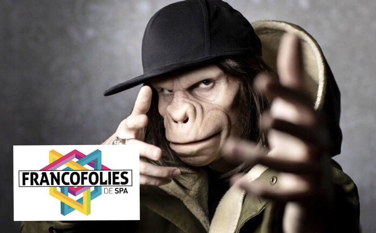 PatrickSimonin's tweet photo. Le DJ belge qui affiche son visage permanent de singe comme acte ultime de liberté #KidNoize est mon invité aujourd’hui sur @Tv5monde partenaire des @francosdespa où il a enflammé la scène @KidNoizeWorld #Belgique https://t.co/FtBjwGLSK9