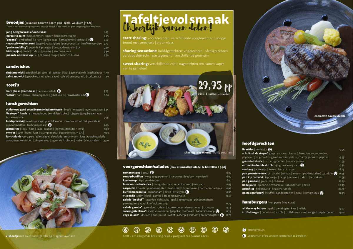 Goed nieuws! Onze nieuwe menukaart is ingegaan met daarop allerlei heerlijk gerechten!
Zien we je snel terug in onze Brasserie De Stegen?

Voor een grotere versie van het menu: facebook.com/hotelnobis/men…