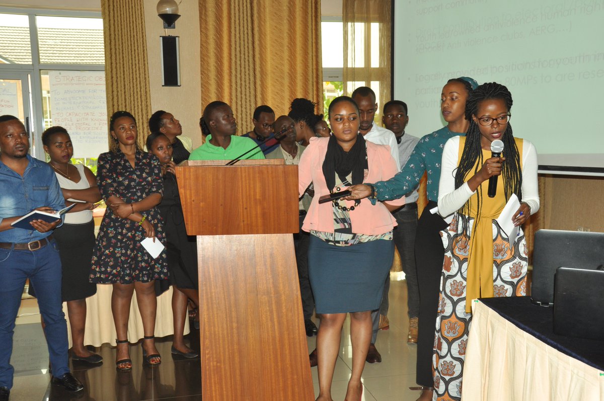 IDEA_Africa's tweet photo. @AUC_DPA @AGA_Platform @NFPO_Rwanda @YIAGA @shammad100 Team #Rwanda presenting their National Youth Strategy. One key priority for Rwanda is to build preventive mechanisms that ensure Rwanda is continually free from youth political and electoral violence #YouthAcademy2019 https://t.co/pHc3r7vXqm