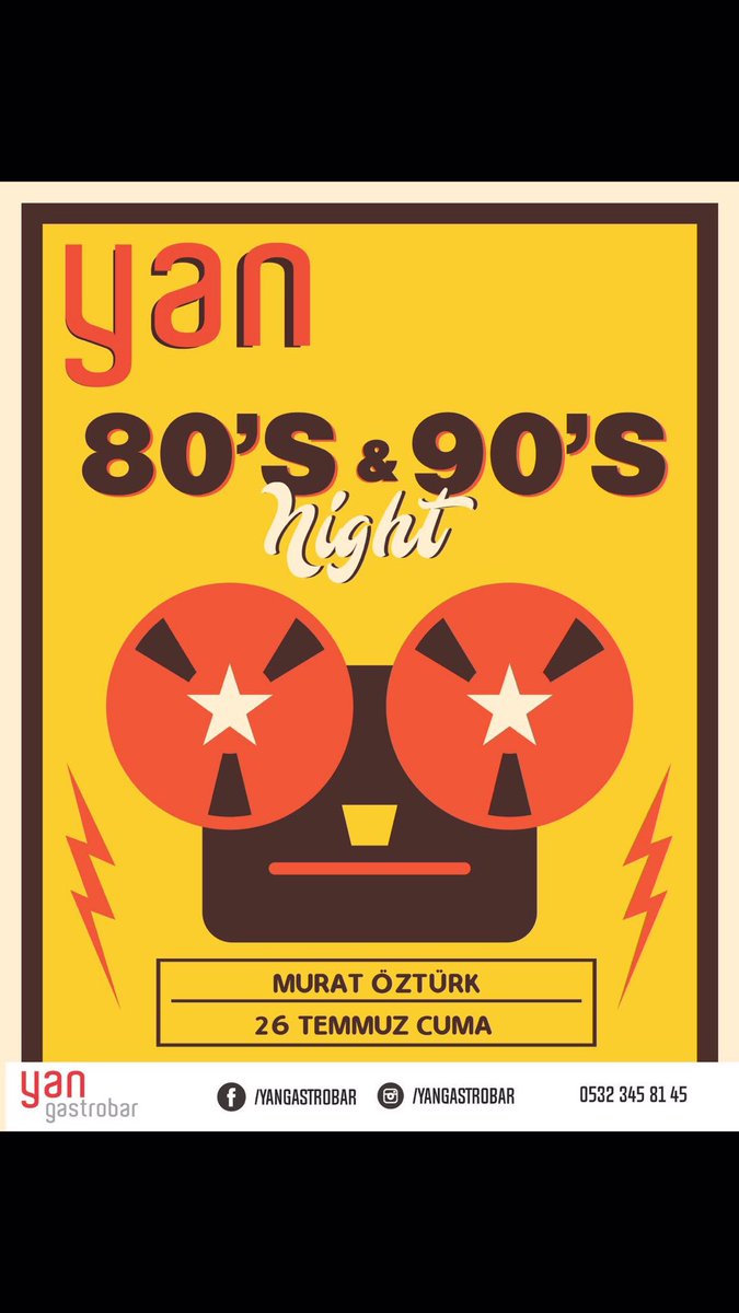 yangastrobar's tweet photo. 80'leri özleyenler, ah şimdi 90'lardaki gibi eğlenebilseydik diyenler! Sesinizi duyduk, bu cuma 80's &amp; 90's gecesi Yan'da! Dönemin en popüler, pop - rock ve tabii ki Türkçe  hitleriyle sabaha kadar eğlence bizi bekliyor🙌🏻 #yangastrobar #cihangirinenguzelyanı #yanlıyoruz https://t.co/TM7uh42AeT