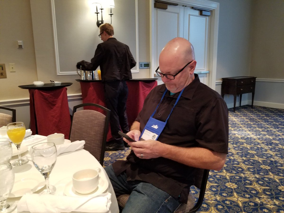MatoacaEnginerd's tweet photo. This guy, one of CCPS's best, David Holicky, has been a Tech Ed teacher since well before 1999. #VTEEA #VTEEA19 https://t.co/UbGq0pOXnN
