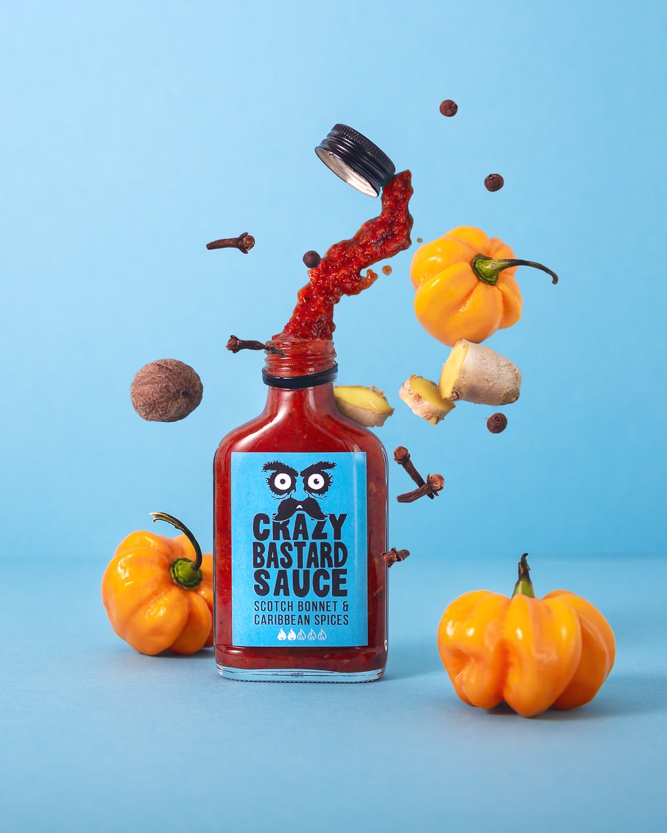 Our Blue Label is absolutely bursting with Caribbean inspired flavour. We used jerk seasoning paired with scotch bonnet chilis for this medium heat sauce. What Jamaican with it? #punsfordays #bastardsauce