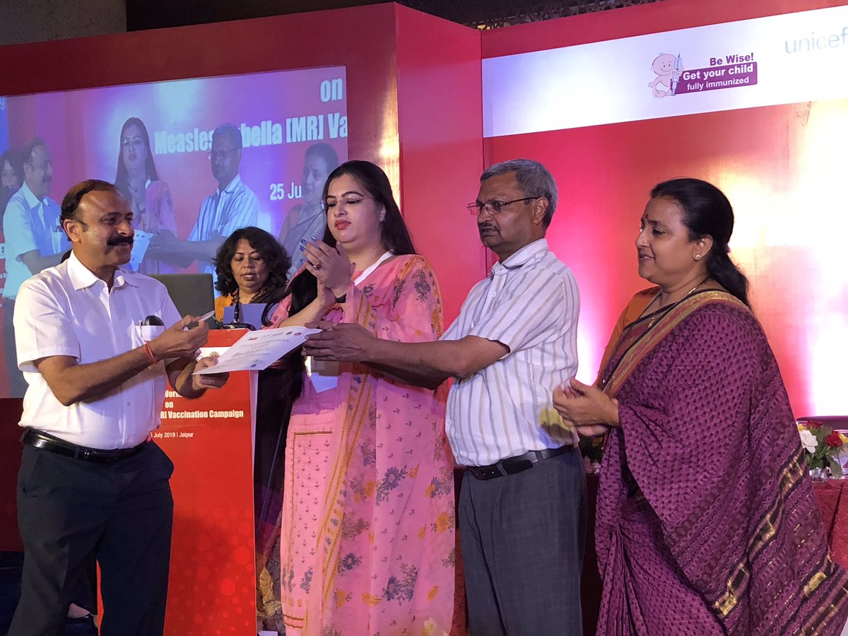 We have to reach the last mile and your roles matter. I urge you all to continue to be #MRCampaign Champions to make sure that this important Campaign to #FightMeaslesRubella reaches every child - <a href="/UNICEF/">UNICEF</a> #Rajasthan Minakshi Singh