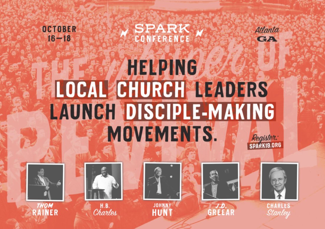 sparkconf2019's tweet photo. Whether you serve in a church of 35 or 3500, #SPARK19 is for YOU! We’re passionate about helping local church leaders launch disciple-making movements. Visit https://t.co/TNH05q5vG0 and make plans to join us October 16-18 in Atlanta! https://t.co/VuYadbCCTH