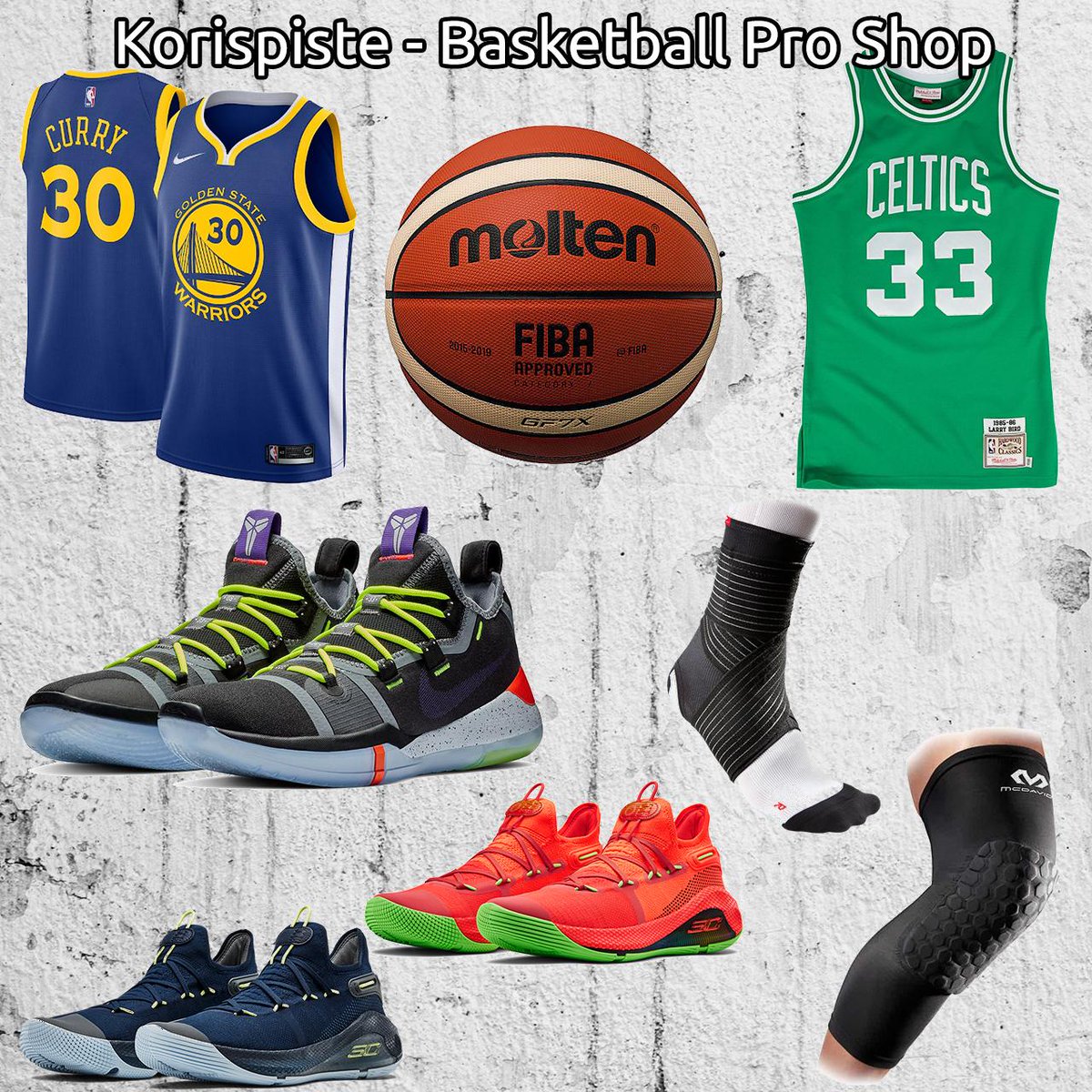 Korispiste - Basketball Pro Shop
Everything you need for basketball: Gifts, NBA apparel, shoes, basketballs, braces..

How to get to Korispiste: tinyurl.com/y52yeobx

Korispiste open:
Mon-Fri: 10-20
Saturdays: 11-16

Malminkaari 9, 00700, Helsinki
Map: tinyurl.com/korispiste