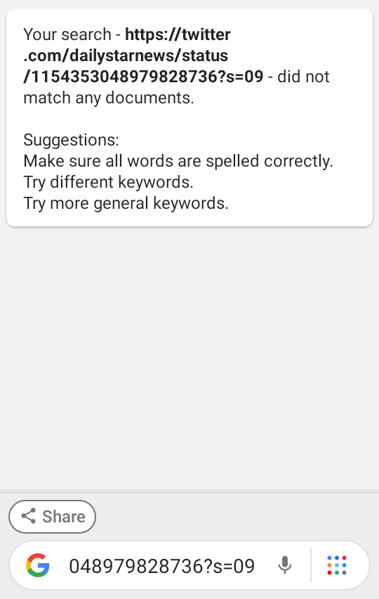 Google Search for “x.com/dailystarnews/…” google.com/search?q=https…