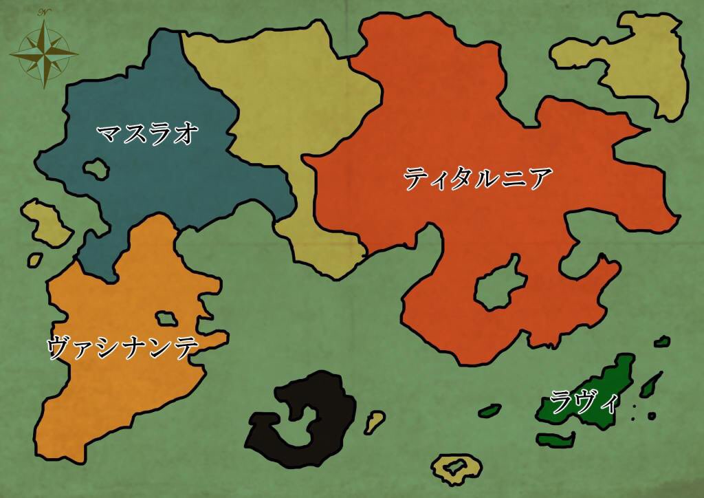 Uzivatel 木炭 Na Twitteru 創作世界地図は基本簡略図