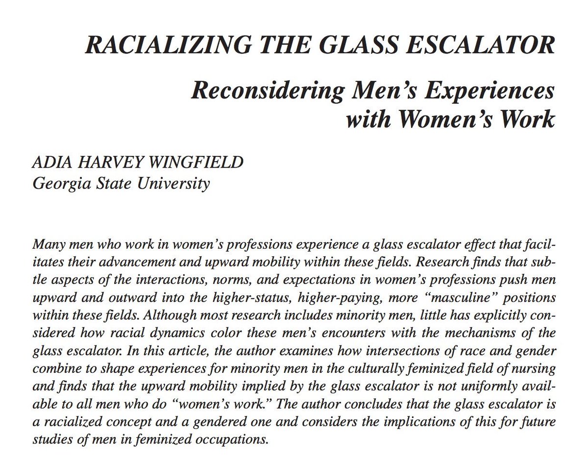 Dr Michael Flood on Twitter "Men who enter stereotypically feminine