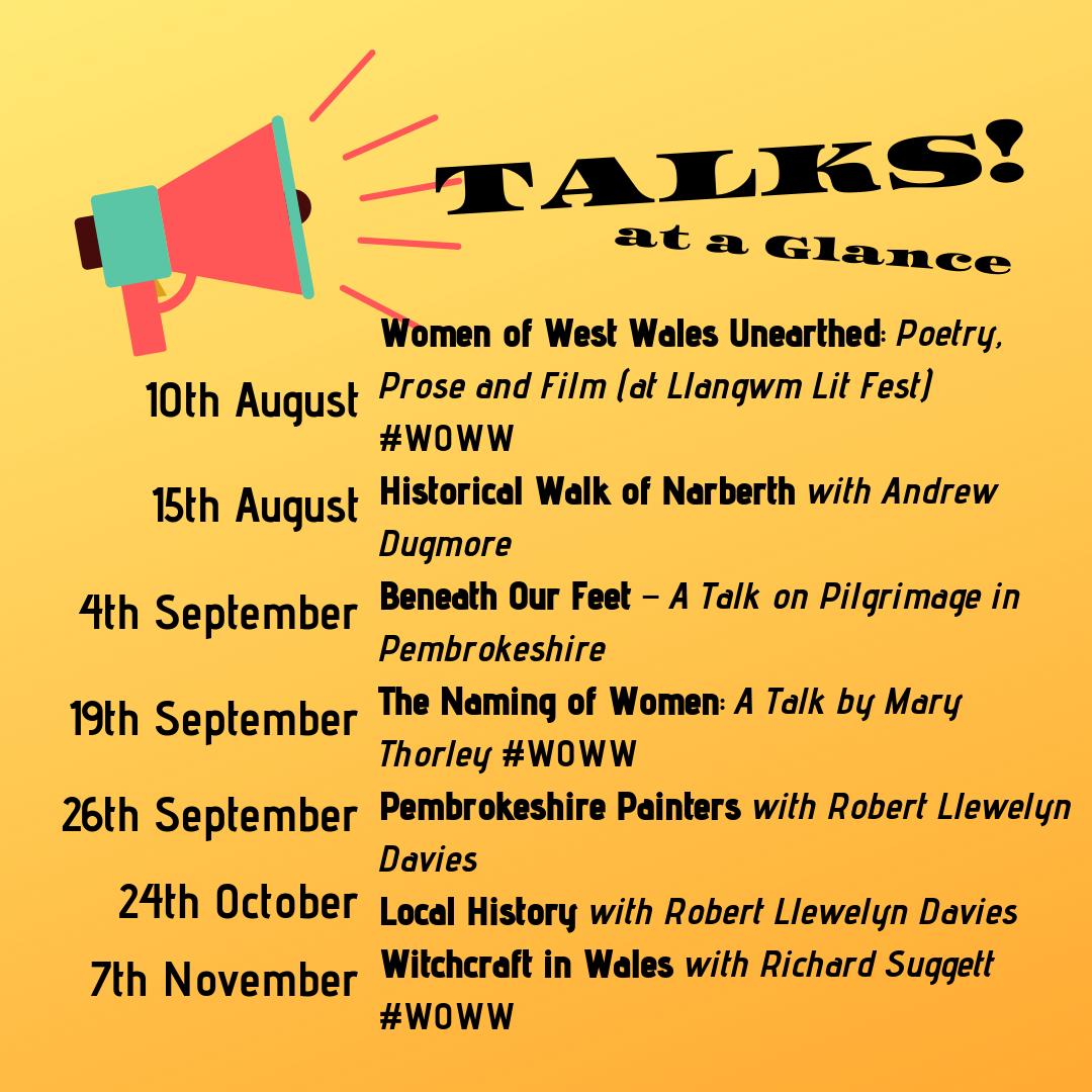 We have a diverse range of talks coming up over the coming months. Full details are available under 'Events' at narberthmuseum.co.uk