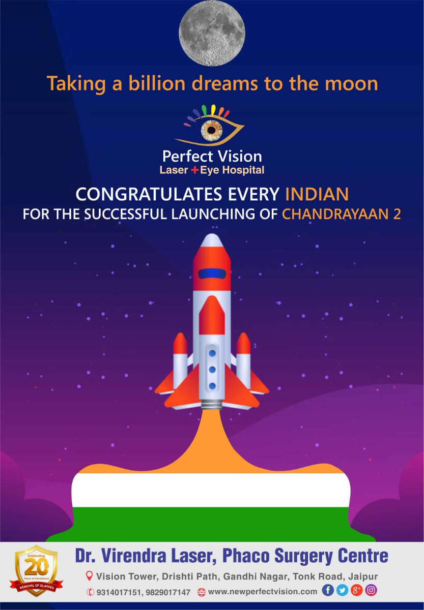 DRVLPSC_eye's tweet image. Thanks to Chandrayaan, India&apos;s lunar programme will get a substantial boost. Our existing knowledge of the moon will be significantly enhanced,&quot; 
congratulation #drvirendraagrawal
#eyehospital , #mostadvancedReLExSMILE
#bladeless , #flapeless , #refractiveSurgery , 
#lasik