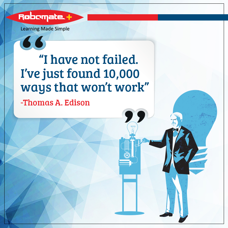 Robomateplus's tweet photo. Life is all about perspectives. Be positive and don’t look at failure as a bad thing.
#Robomate #Exam #Motivation #LearningMadeSimple
#VideoModule #Curriculum #DigitalLearning #ConceptClarity #DigitalBooks #ThomasEdison #Quote #QOTD https://t.co/WccsMs9gkF
