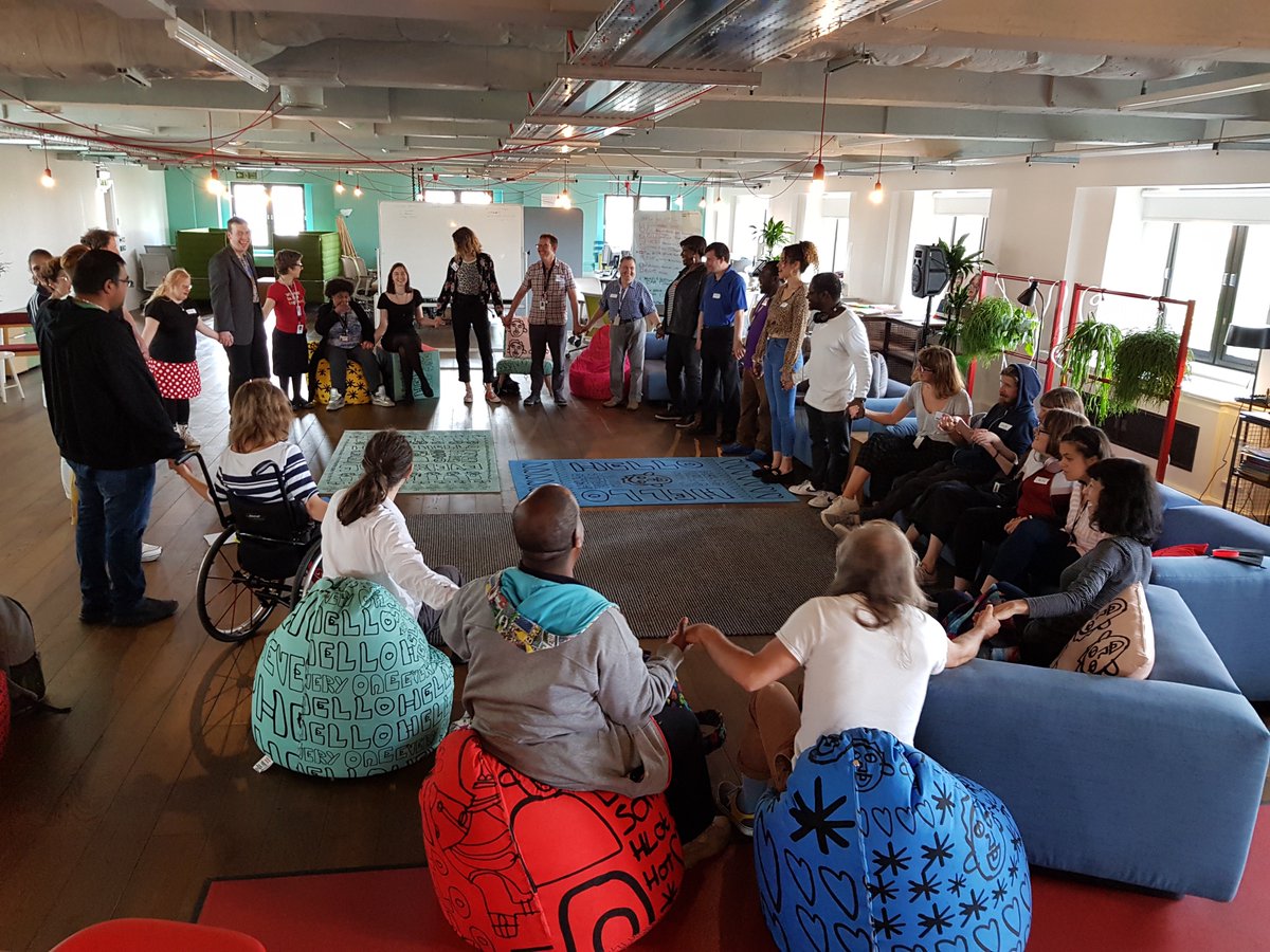 HeartnSoulEye's tweet photo. #ThrowbackThursday to our third Explore The Hub Day at @ExploreWellcome with @RosanaCade, who helped us and @HeartnSoulArt participants explore the value of difference with her project #WalkingHolding https://t.co/tEK3bI6Agj