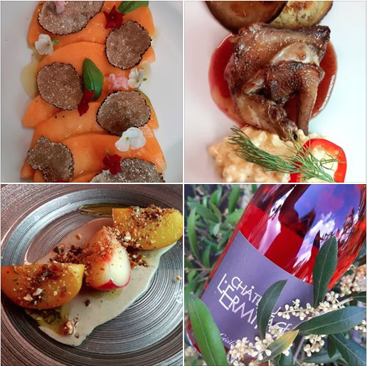RestoLouFerri's tweet photo. Nouveau menu. Melon, truffe, pigeonneau réduction de Grenache Doux gardois, risotto, pêches. Produits du #suddelafrance. Très beau rosé... #pigeonsdescostières #letangdestagel #truffe #costièresdenîmes #chateaulermitage #gastronomie #gaultetmillau #restaurant #louferri #brussels https://t.co/qZRCpoaH5R