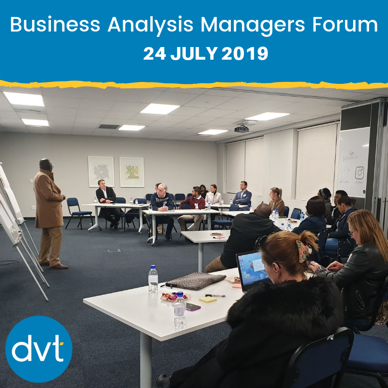 DVTSoftware's tweet photo. We held our first BA Managers Forum, facilitated by @Zwayi18, at our Rosebank offices last night. We addressed some of the challenges facing BA managers. Thank you to the BA managers who attended! We look forward to the next one! #BATips #IIBSA #leadership https://t.co/ltFeW82jzL