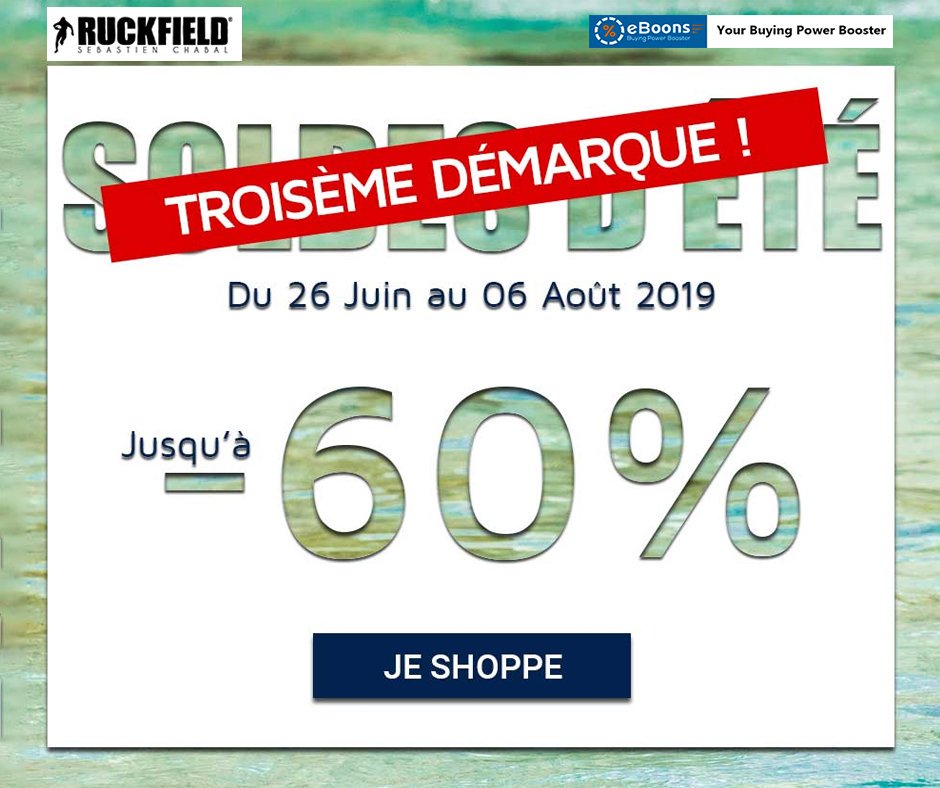eboonscom's tweet image. Rugby fan? This summer, sale items at #Ruckfield are up to 60%.
Enjoy it until August 06, 2019.
To see all the offers: bit.ly/2JXPlmy
#promotion #bonplan #eboons #summer2019
_______________
Soldes: jusqu'à 60% de remise