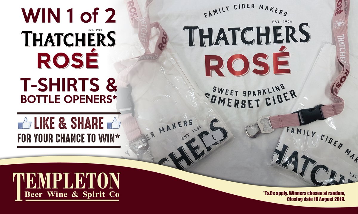 Win one of two t-shirts and bottle openers from <a href="/thatchers_cider/">Thatchers</a> .*

Simple like our page and share this post for your chance to win!

*Winners chosen at random, closing date 10 August. UK residents only.