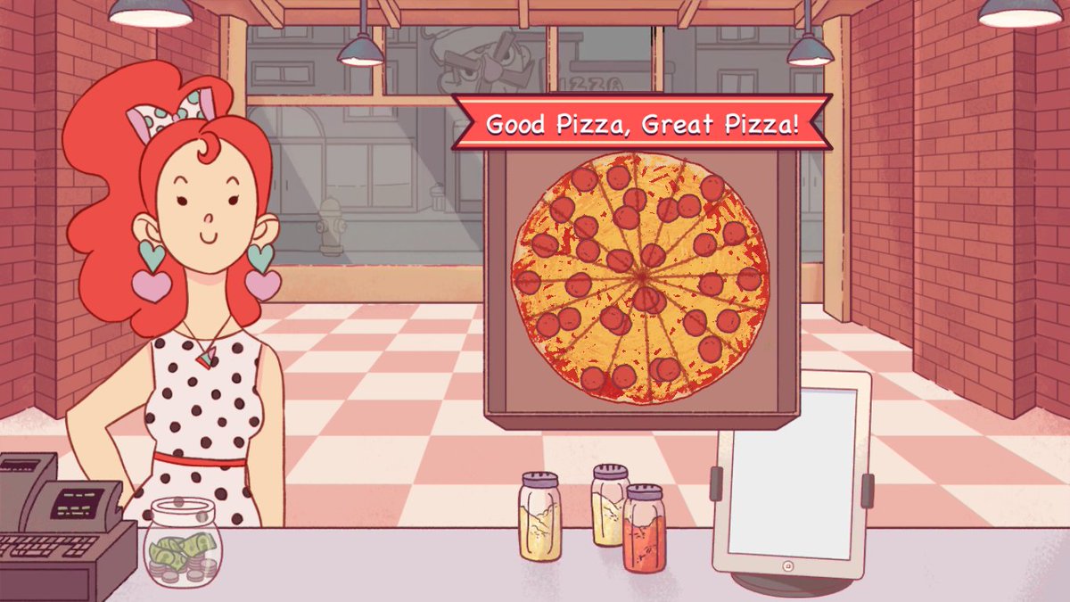 dew_drops39's tweet image. Instead of ordering pizza I downloaded a game... about pizza. @kimmyslice247 #GoodPizzaGreatPizza hyperurl.co/pizzagame