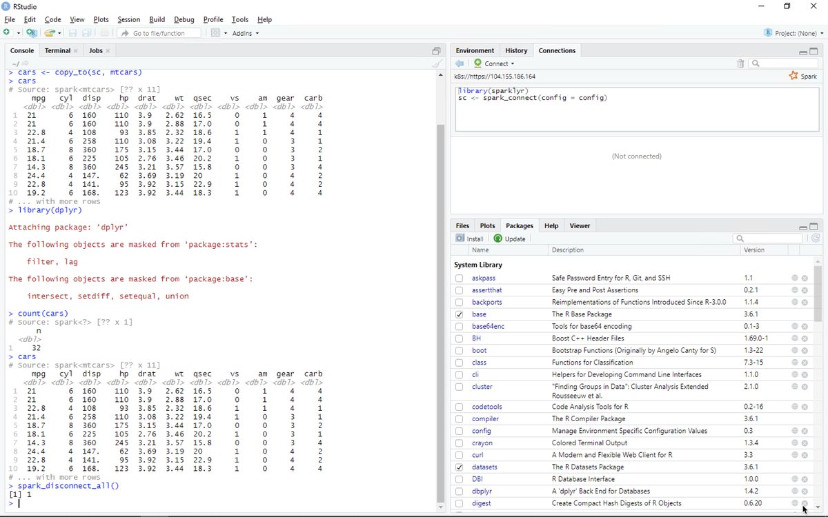 javierluraschi's tweet image. Attention 📢 advanced #sparklyr users: This week&apos;s #multiverse 📽️ presents how to run #apachespark on #kubernetes clusters using #rstats 🔥. Step-by-step and from the comfort of your local machine, so time to grab 🍿! -- youtu.be/0VUcyJsi-kk