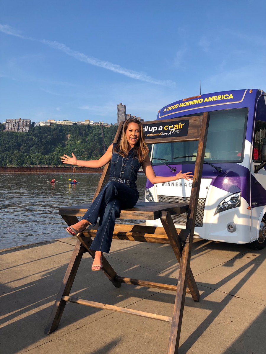 Thanks for Pulling Up A Chair in Pittsburgh @Ginger_Zee @gma #LovePGH.
