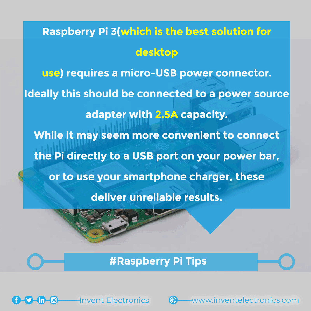invntelectronix's tweet photo. Connect a Reliable Power Supply
#RaspberryPiTips https://t.co/5TROvnLEIz