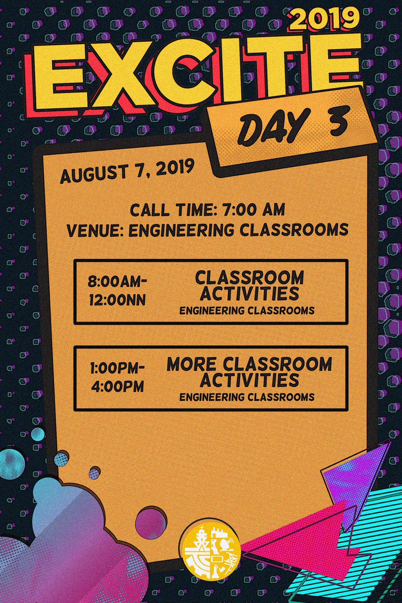 ‼️‼️ SPIDEY SENSE ‼️‼️
Something cool is going to happen!

Are you ready to finally enter the ENGGVERSE?

The following are the operational details of the colliders in order to swap through the multiverse. 

Please REMEMBER THESE DATES so we can prevent glitches! 

#EXCITE2019