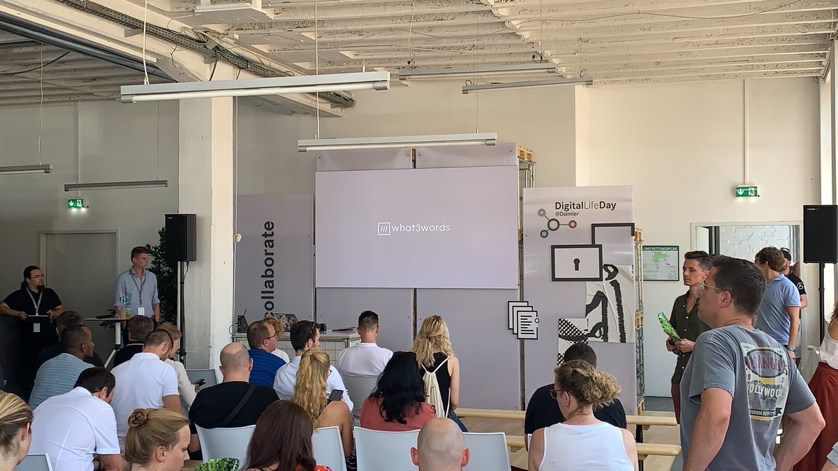 the_browni's tweet photo. After last year, this year again a very interesting talk by @what3words  @DigitalLife_DAI #DigitalLifeDay #Daimler #digitalUs https://t.co/jolXfLmiGC
